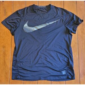 Nike Pro Fitted Mens XL Black Training T-Shirt Dri-Fit Activewear Top